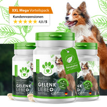 Lade das Bild in den Galerie-Viewer, XXL Mega Vorteilspack - TreuePfote Gelenktabletten für Hunde Gelenkliebe+