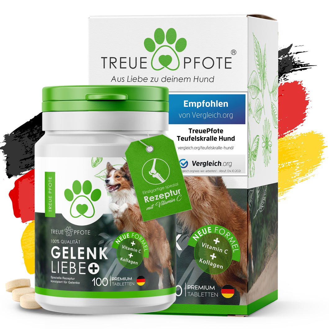 TreuePfote Gelenktabletten für Hunde Gelenkliebe+
